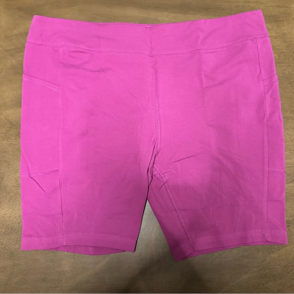 Terra & Sky Pink Bike Shorts with Side Pockets
